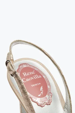 Icone|Slingback^Rene Caovilla Slingback Gioiello In Pizzo Veneziana 75 Grigio