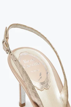 Icone|Slingback^Rene Caovilla Slingback In Pizzo Veneziana 75 Oro