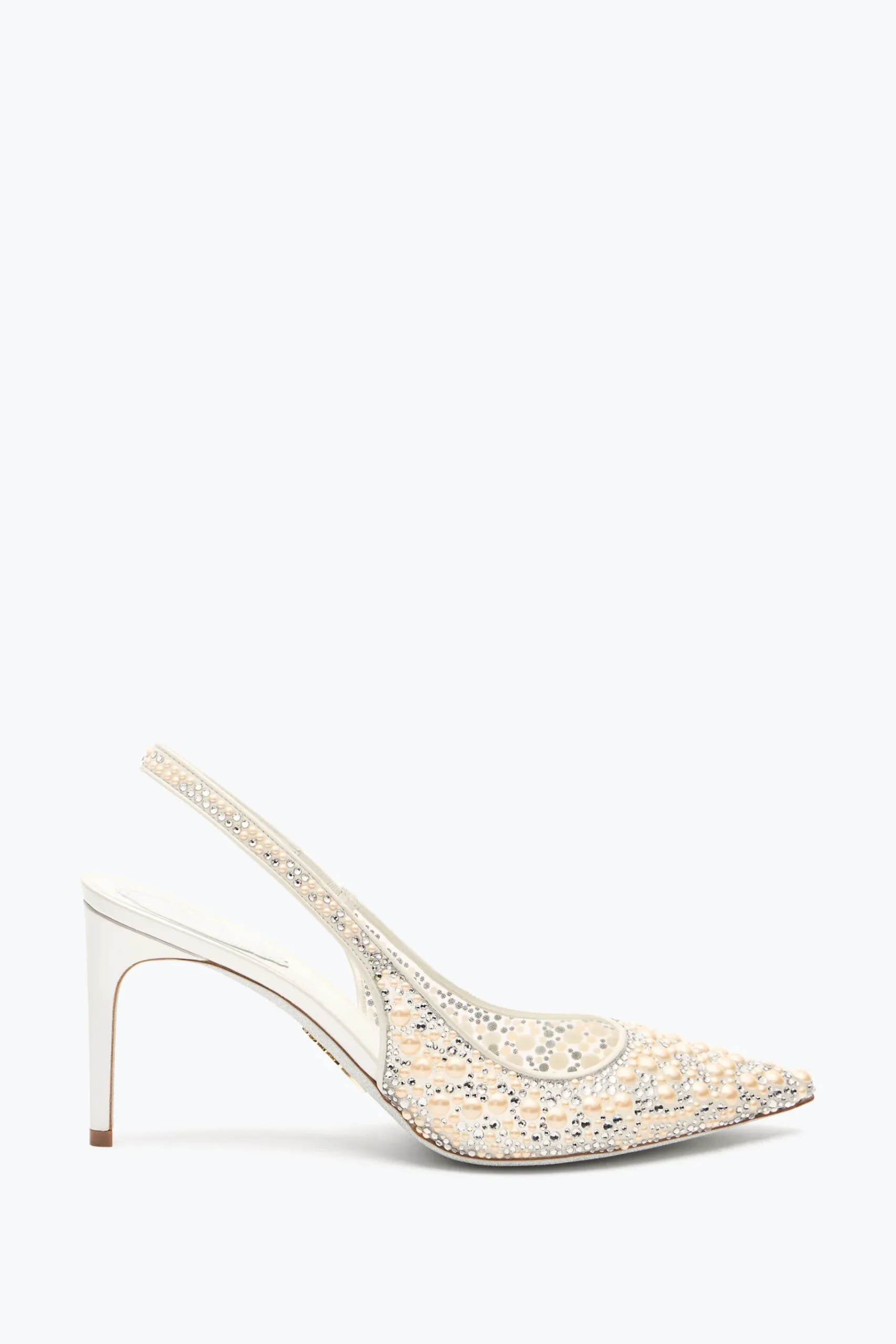 Collezione Sposa|Slingback^Rene Caovilla SLINGBACK PEARL BIANCA 80 Bianco