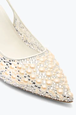 Collezione Sposa|Slingback^Rene Caovilla SLINGBACK PEARL BIANCA 80 Bianco