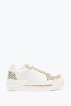 Sneaker^Rene Caovilla SNEAKER XTRA BIANCO- CON CRISTALLI 50 Argento