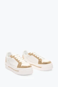 Sneaker^Rene Caovilla SNEAKER XTRA BIANCO- CON CRISTALLI 50 Oro