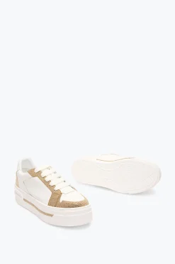 Sneaker^Rene Caovilla SNEAKER XTRA BIANCO- CON CRISTALLI 50 Oro