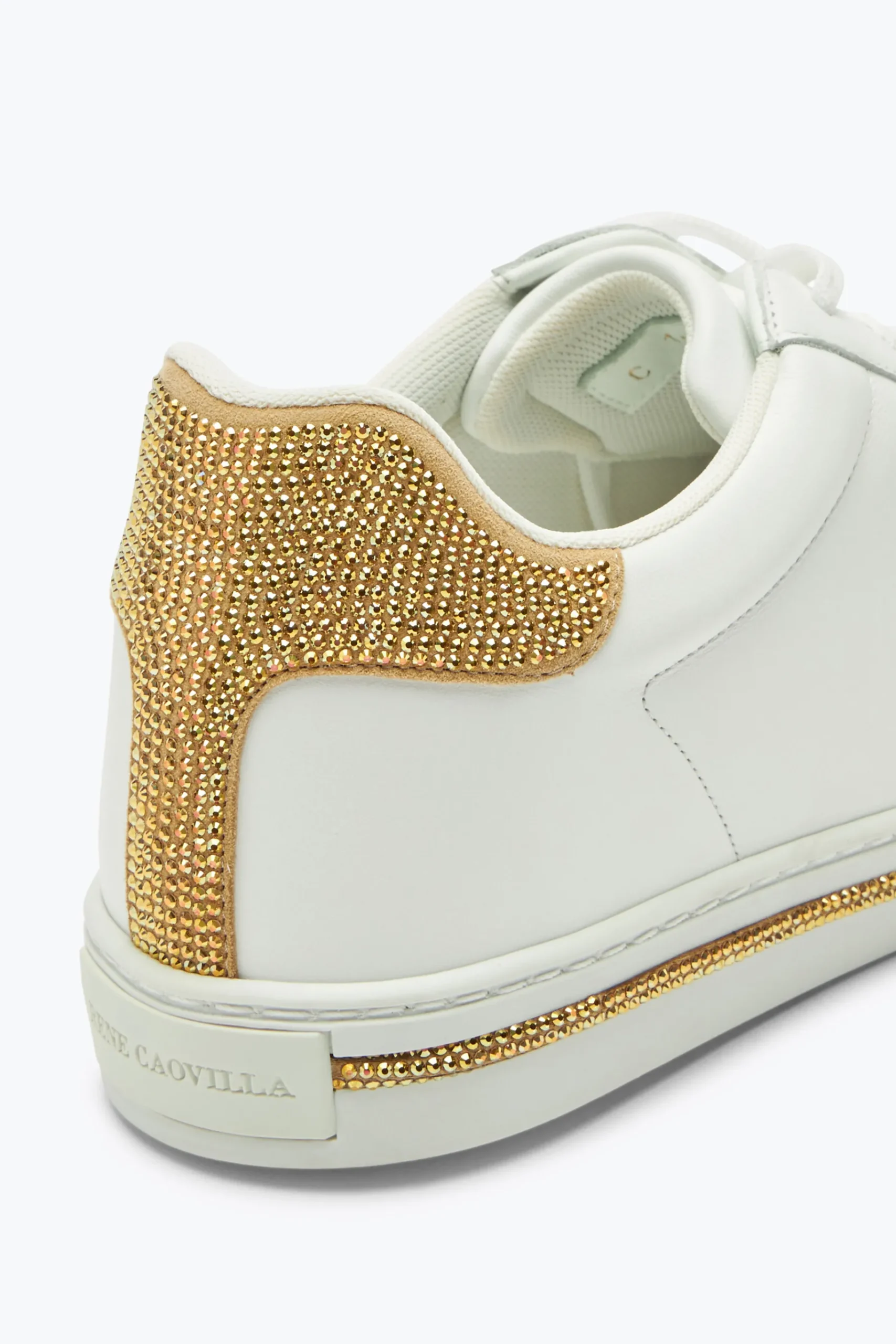 Sneaker^Rene Caovilla Sneaker Xtra -Oro Con Cristalli 15 Bianco