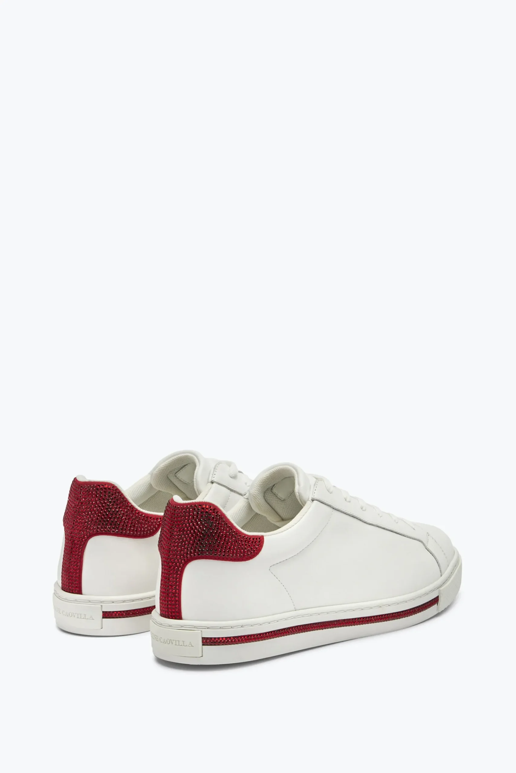 Sneaker^Rene Caovilla Sneaker Xtra -Rosso Con Cristalli 15 Bianco