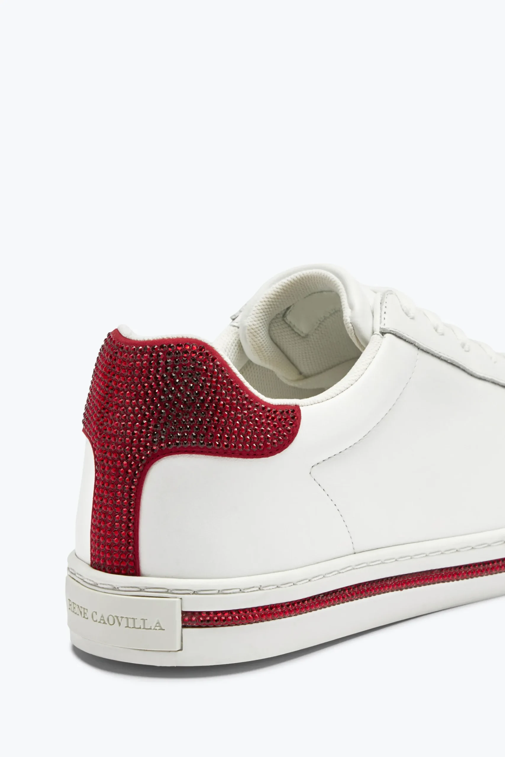 Sneaker^Rene Caovilla Sneaker Xtra -Rosso Con Cristalli 15 Bianco