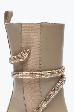Stivali^Rene Caovilla Stivaletto Cleo Con Cristalli 60 Beige