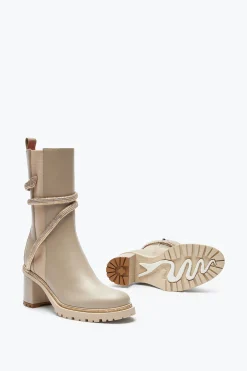 Stivali^Rene Caovilla Stivaletto Cleo Con Cristalli 60 Beige