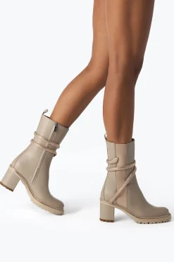 Stivali^Rene Caovilla Stivaletto Cleo Con Cristalli 60 Beige